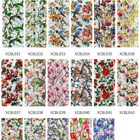 Double Sided Color Window Glass Sticker Anti Collision Static Cling PVC Window Film For Home Decor Glass Decoration