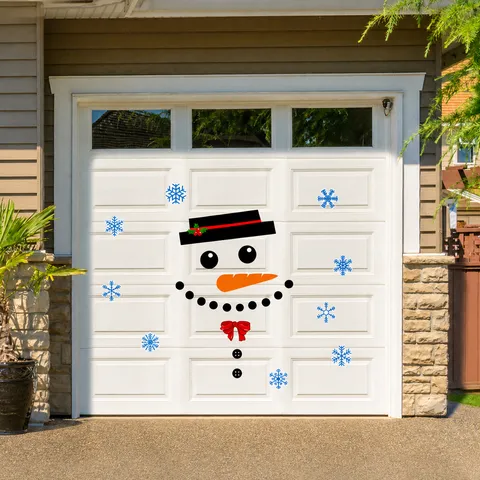 Weihnachten Magnetisch Garagentor Aufkleber Kühlschrank Decal Wasserdicht PVC Schneemann Weihnachtsmann Schneeflocke Party Dekor