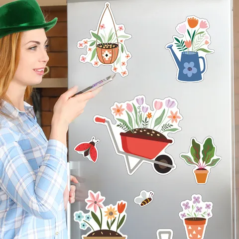 Easter Refrigerator Magnets Cute Cartoon Painted Egg Rabbit Magnetic Stickers Home Kitchen Refrigerator Decorative Accessories