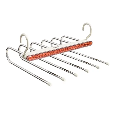 Moderne Roestvrij Staal Opvouwbaar Broekenhanger Ruimtebesparend Meerlaags Broek Hanger Kledingkast Organizer Met Aromatherapie Kamer Voor Thuis Slaapkamer Opslag