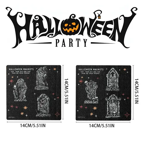 Wooden Halloween Refrigerator Magnets Ghost Skull Demon Kitchen Festival Decor Cartoon Cute Fridge Sticker Home Art