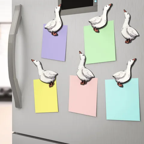 Halloween Holz Cartoon Gans Kühlschrankmagnete Süße Cartoon Gans Magnetische Aufkleber Für Küche Heim Büro Dekor Feiertag Partybedarf