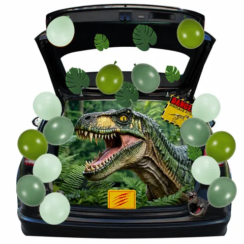 Halloween Jurassic Dinosaur Garage Door Sticker Car Trunk Decoration Set PVC Waterproof Wall Mural Party Prop