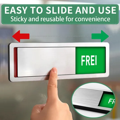 Acrylic Magnetic Status Indicator Sign Office Door Slider Sign Vacant Occupied Room Status Board For Office