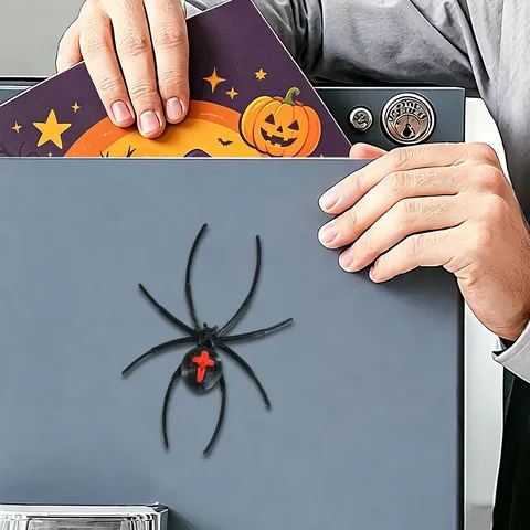 Halloween 3D Spider Refrigerator Magnet ABS Material Realistic Waterproof Magnetic Sticker for Home Party Decor