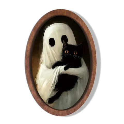 Halloween Holz Hängeschild Vintage 3D Dekorative Wandkunst Gotisch Heimdekoration Innere Party Requisite