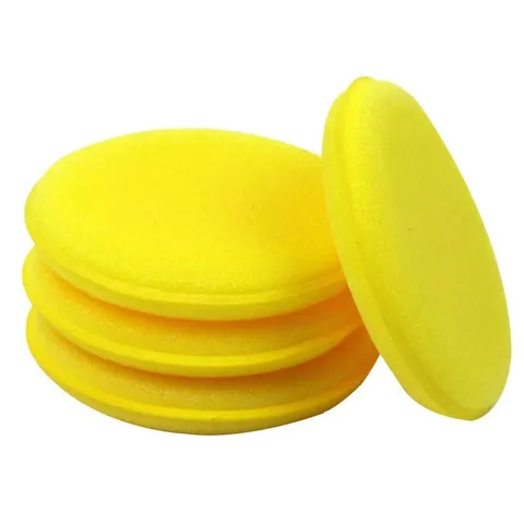 Car Waxing Sponge Round Edge Pressed High Density Sponge Pad Soft Absorbent Cleaning Tool For Auto Paint Care