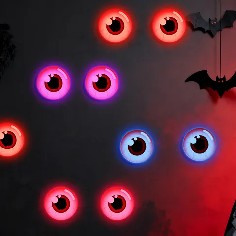 Halloween LED Luminous Eyes Wall Sticker Glow In The Dark Spooky Festival Party Decoration Props Home Decor