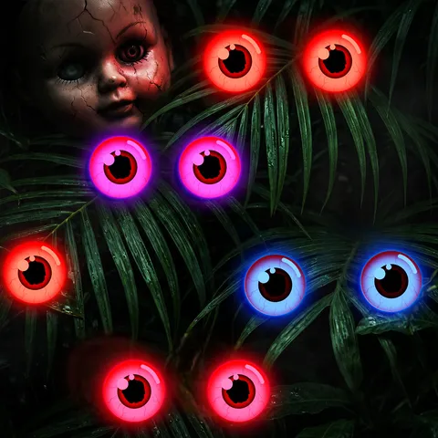 Halloween LED Luminous Eyes Wall Sticker Glow In The Dark Spooky Festival Party Decoration Props Home Decor