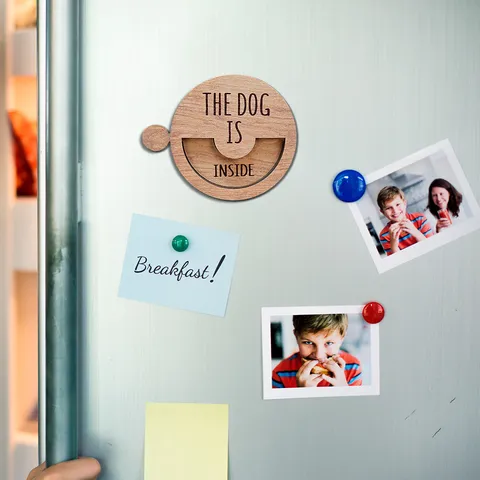 Hölzernes Magnetisches Haustier Status Schild Wenkbares Hund Katze Indoor Outdoor Erinnerungsbrett Drehbarer Indikator Heimdeko