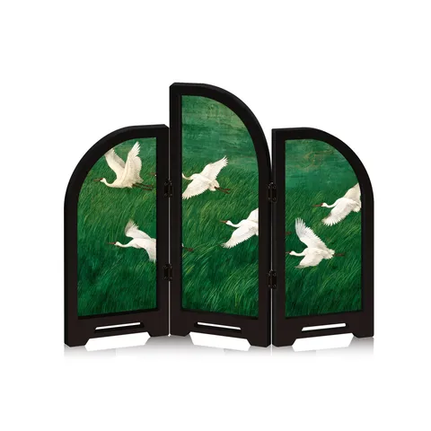 Chinese Style Mini Acrylic Folding Screen Desktop Decoration Traditional Landscape Art Ornament For Home Office Decor