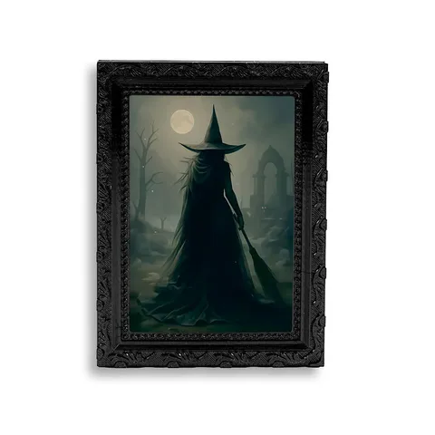 Halloween 3D Ghost Magnetic Fridge Magnet Retro Gothic Picture Frame Home Decor Festival Party Resin Note Sticker