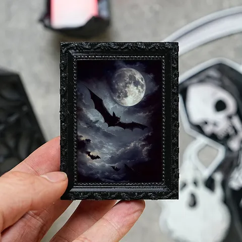 Halloween 3D Μαγνητικός Μαγνήτης Ψυγείου Κορνίζα Φωτογραφίας Γοτθική Νυχτερίδα Πανσέληνος Διακόσμηση Σπιτιού Διακόσμηση Πάρτι Halloween