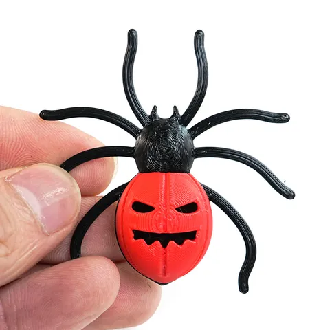 Halloween 3D Spider Refrigerator Magnet Creative ABS Material Festival Party Decorative Magnetic Sticker Red Black