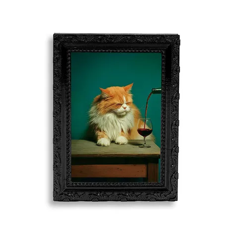 Chat Rétro 3D Aimant de Frigo Magnétique Décoratif en PVC Autocollant de Réfrigérateur Drôle Cadre Photo Maison Cuisine Décor Cadeau