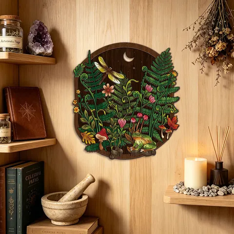 Bohemian Wooden Wall Art Decor Forest Animal Moon Plant Hanging Ornament With Hooks For Living Room Bedroom Home Decoration