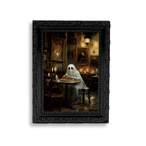 Halloween 3D Geist Kühlschrankmagnet Retro Schwarz Geschnitzter Bilderrahmen Aufkleber Heim Küche Festival Party Dekoration