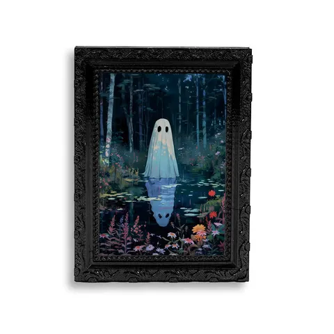 Halloween 3D Geist Magnetischer Kühlschrankmagnet Retro Bilderrahmen Süßer Dunkler Stil Notizhalter Heim Küche Dekor