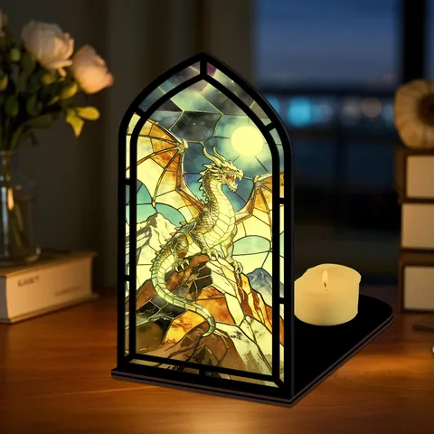 Créatif Acrylique Bois Coin de Livre Étagère Insert Serre-livres Miniature Paysage Bureau Décoration Salon de Lecture Ornement Design