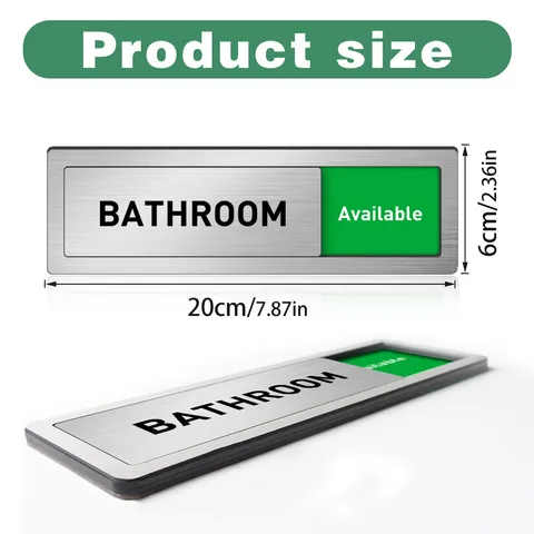 Acrylic Sliding Door Status Indicator Sign Conference Room Office Restroom Privacy Slider Sign Board Wall Decor
