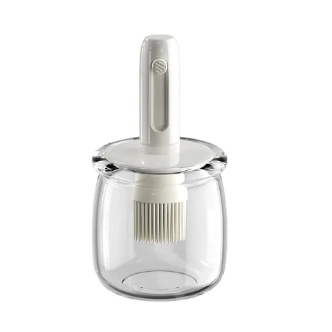 Botella Pincel Aceite Silicona Retráctil Con Recipiente Vidrio Cocina Cocina Basting Dispensador