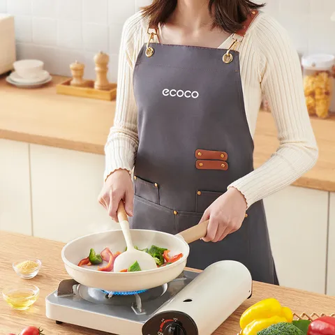 Wasserdichte Öldichte Küchenschürze Für Damen Haushalt Kochen Latzschürze Mit Taschen Verstellbaren Trägern