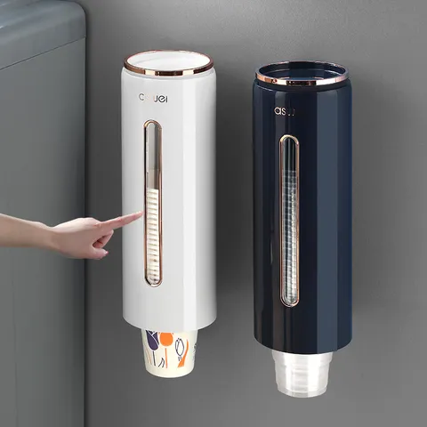 Portabicchiere Monouso in Plastica a Parete Distributore Automatico di Bicchieri Organizer per Carta Casa Ufficio