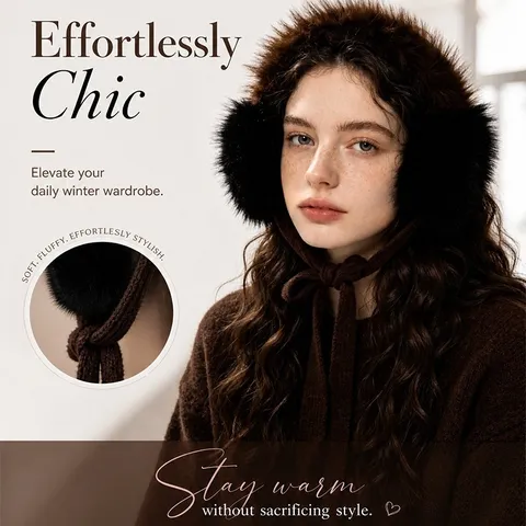 Winter Warm Plush Earmuffs For Women Men Leopard Print Faux Fur Ear Warmers Windproof Outdoor Cold Weather Ear Covers