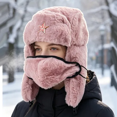 Cappello Ushanka Caldo Invernale Pelliccia Sintetica Colbacco Paraorecchie