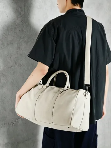 Large Capacity Canvas Travel Bag Women Men Dry Wet Separation Fitness Short Trip Crossbody Boston Handbag