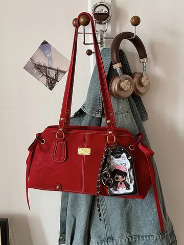 Borsa Sotto l'Ascella in Pelle PU di Grande Capacità da Donna Borsa a Tracolla Casual alla Moda