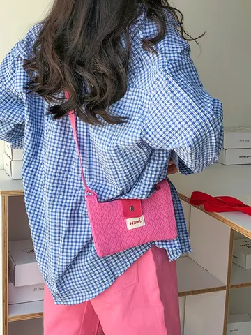 Damen Gekrönte Umhängetasche Mini Argyle Schultertasche Lässige Handytasche Kleine Handtasche Tägliche Pendler Geldbörse