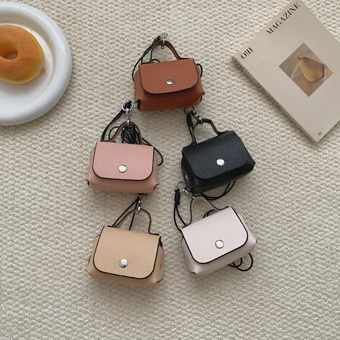 Trendy Veelzijdige Dames Mini PU Leren Heuptas Koreaanse Stijl Minimalistisch Effen Kleur Kleine Buiktas Portemonnee Tas Hanger