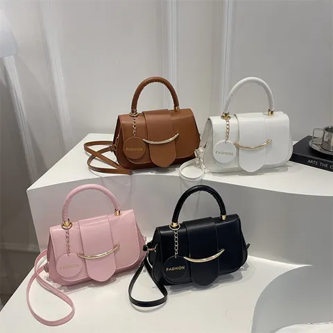 Dames PU Lederen Schoudertas Mode Trend Niche Ontwerp Schouder Zadelas Kleine Vierkante Tas Dagelijkse Handtas