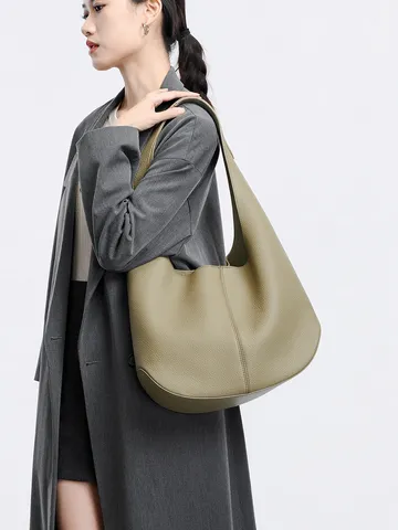 Sac Cabas en Cuir Véritable pour Femmes Grande Capacité Sac à Bandoulière Hobo Décontracté Élégant Sac à Main