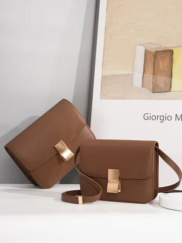Women's Vintage Genuine Leather Shoulder Crossbody Bag Luxury Designer Box Handbag Large Capacity Casual Satchel Purse