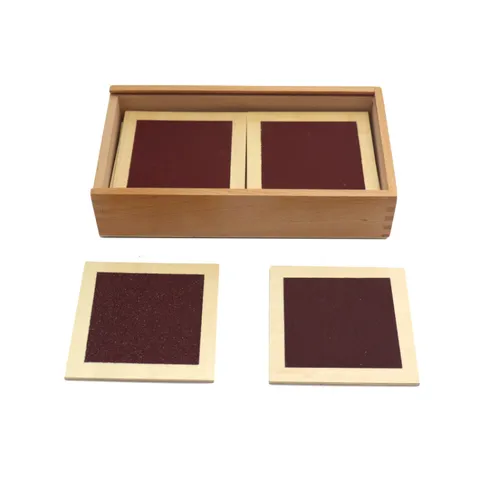 Montessori Wooden Sensory Touch Boards Early Educational Learning Toy Tactile Board Set With Storage Box For Kids
