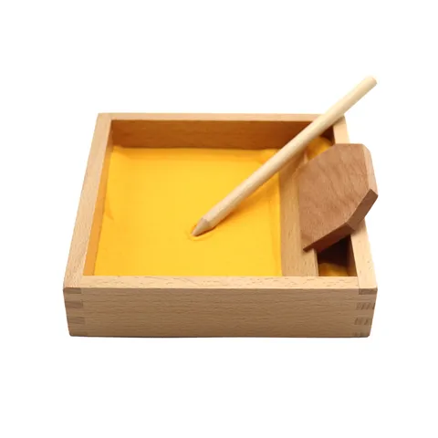 Montessori Wooden Sand Tray Sensory Toys Early Childhood Educational Learning Toy Writing Practice Box For Kids