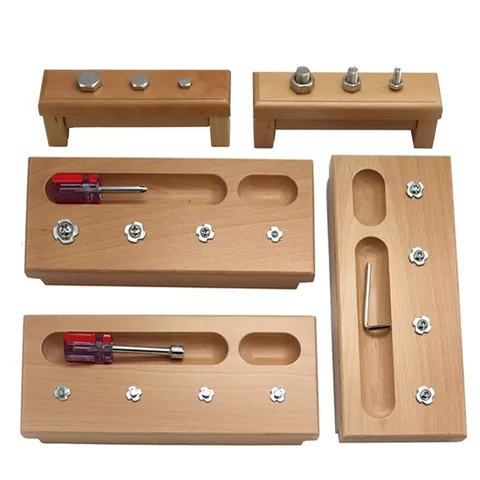 Montessori Educational Wooden Screw Nut Toy Hand-Eye Coordination Early Learning Toy For Kids