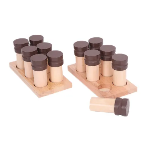 Montessori Sensory Smelling Cylinders Wooden Early Education Training Toy Kids Learning Development Montessori Teaching Aids Gift