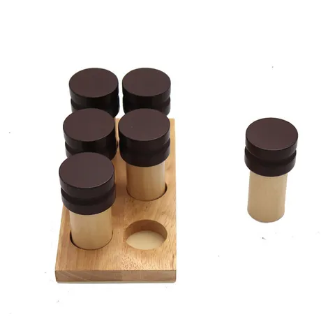 Montessori Sensory Smelling Cylinders Wooden Early Education Training Toy Kids Learning Development Montessori Teaching Aids Gift