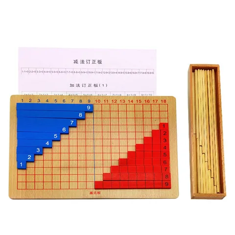 Montessori Wooden Addition And Subtraction Board Math Educational Toy For Kids Early Learning Calculation Training