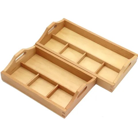 Wooden Montessori Sensory Learning Educational Toy Classification Sorting Tray For Infants Baby Early Education