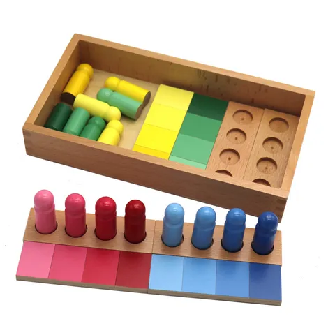 Montessori Wooden Color Matching Toy Early Childhood Sensory Educational Learning Color Board Game Kids Wood Toys Gift