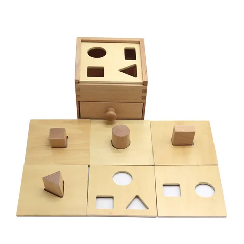 Montessori Holz Geometrische Sortierbox Buchenholz Pädagogisches Spielzeug Form Zuordnung Stapelblöcke Kleinkind Früherziehung