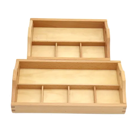 Wooden Montessori Sensory Learning Educational Toy Classification Sorting Tray For Infants Baby Early Education