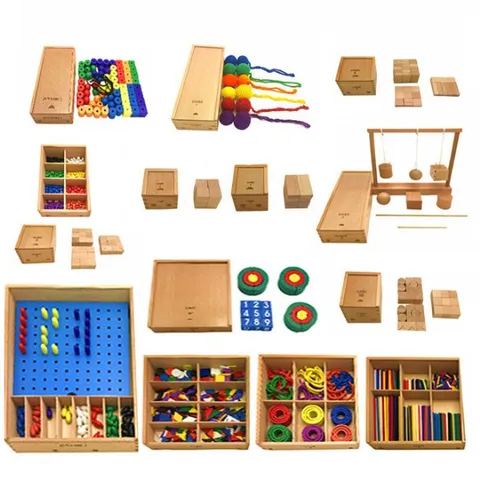 Froebel Gifts GABE Educational Wooden Building Blocks Toy Set Kindergarten Early Learning Montessori Toys for Children