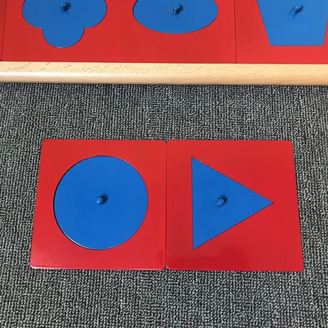 Montessori Educational Toys Wooden Geometric Shape Inset Board Sensory Learning Toy For Kids Toddlers Early Cognitive Training
