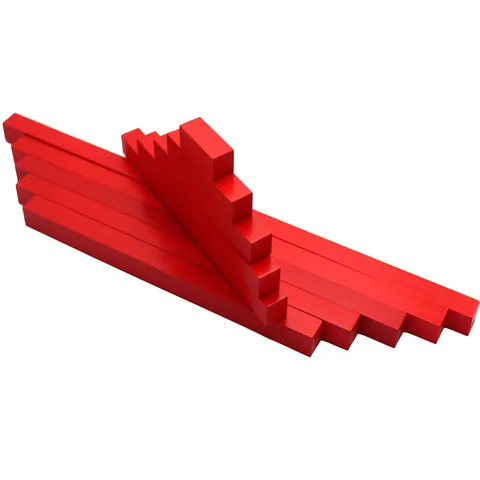 Montessori Red Rods Sensory Training Early Education Wooden Educational Toy For Kids Math Learning Logical Thinking