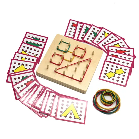 Kinder Holz Lernspielzeug Geometrische Form Steckbrett Montessori Lernpuzzle Frühe Kindheit Kognition Geschenk